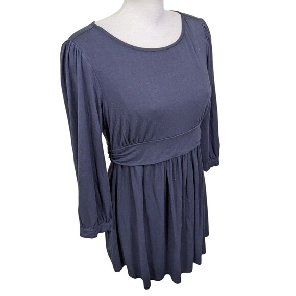 Seraphine Nursing Naternity Tunic Top Womens Size 12 Black Stretch - Picture 3 of 6